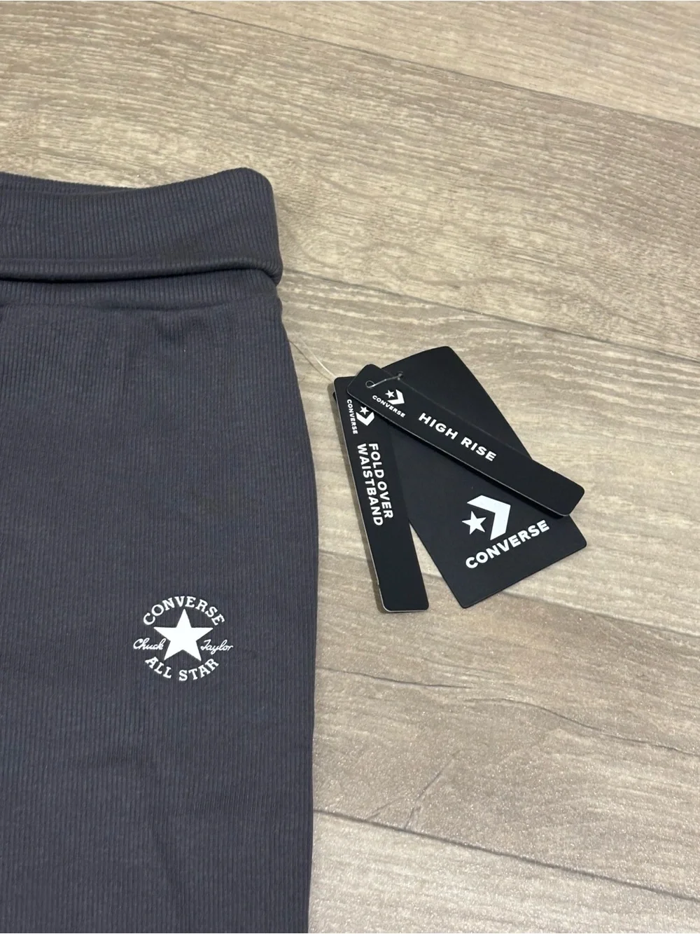 Converse Women's Charcoal Wide-Leg Sweatpants with Logo